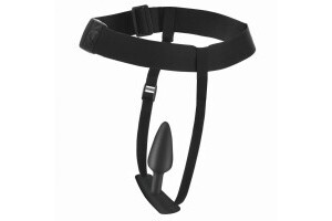 Bum-Tastic Anal Plug Set with Harness - Black