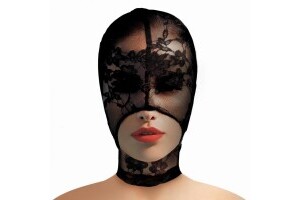 Lace Seduction Bondage Mask - Black