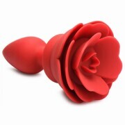 Vibrating Rose Anal Plug with Remote Control - Large - Image 1