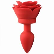 Vibrating Rose Anal Plug with Remote Control - Large - Image 3