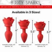 Vibrating Rose Anal Plug with Remote Control - Large - Image 4