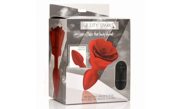 Vibrating Rose Anal Plug with Remote Control - Large - Image 8