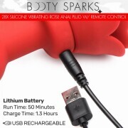 Vibrating Rose Anal Plug with Remote Control - Medium - Image 7