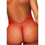 What U Want Fishnet Catsuit - Red - Image 8