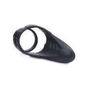 Vibrating Taint Stim Cock Ring - Black - Image 4