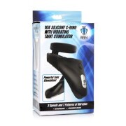 Vibrating Taint Stim Cock Ring - Black - Image 7