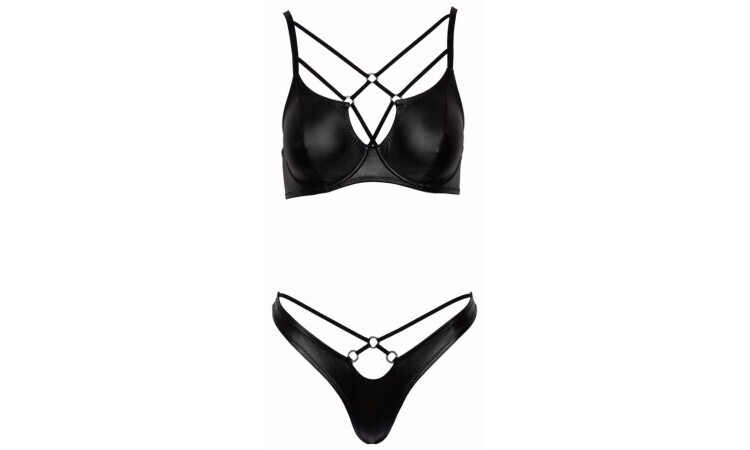 Bra Set Matt Look - Black - Image 4
