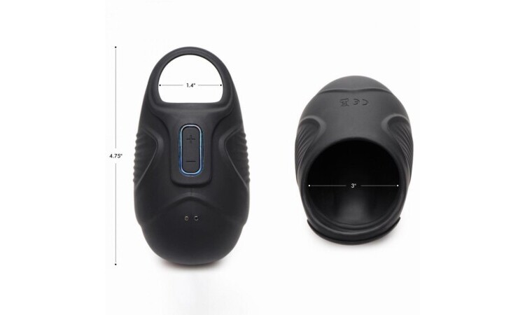 Trinity Vibes - Vibrating Silicone Ball Sack - Black - Image 2