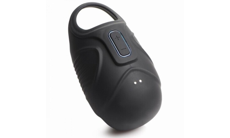 Trinity Vibes - Vibrating Silicone Ball Sack - Black - Image 3