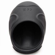 Trinity Vibes - Vibrating Silicone Ball Sack - Black - Image 4