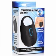 Trinity Vibes - Vibrating Silicone Ball Sack - Black - Image 8