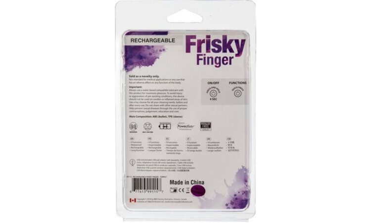 Frisky Finger Rechargeable Bullet Vibrator - Purple - Image 6