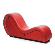Kinky Sex Sofa With Cuffs And 2 Position Pillows - Red - Image 5