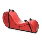 Kinky Sex Sofa With Cuffs And 2 Position Pillows - Red - Image 1