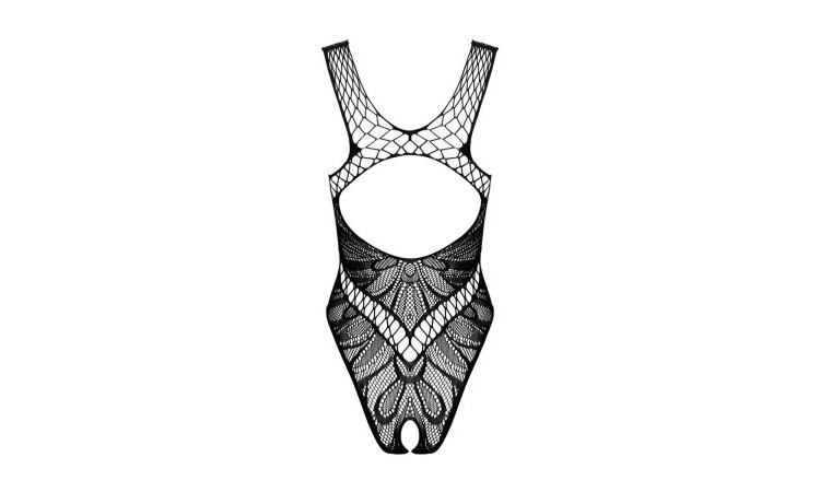 Lace Mesh Teddy - Black - Image 3
