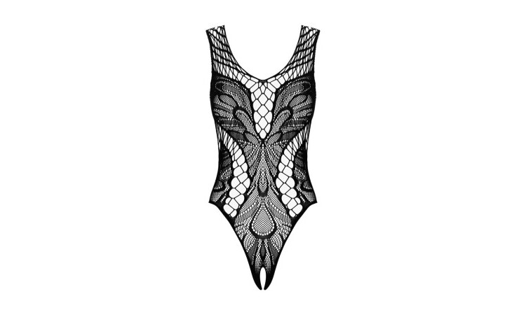 Lace Mesh Teddy - Black - Image 4