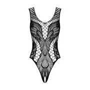 Lace Mesh Teddy - Black - Image 4