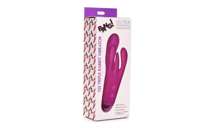 Triple Rabbit Vibrator - Purple - Image 7