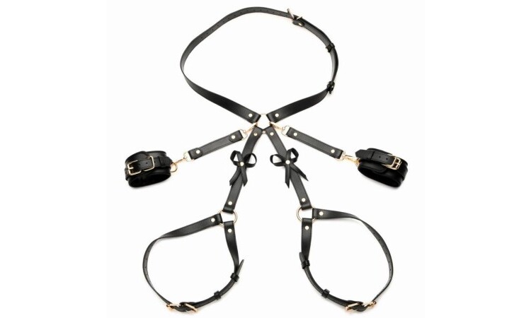 Bondage Harness w/ Bows XL/2XL - Black - Image 1