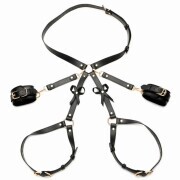 Bondage Harness w/ Bows XL/2XL - Black - Image 1