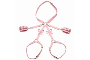 Bondage Harness w/ Bows M/L - Pink