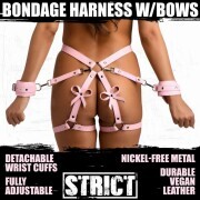 Bondage Harness w/ Bows XL/2XL - Pink - Image 8
