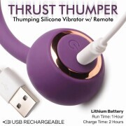 Thru Thumper Thrusting Silicone Vibrator w/ Remote - Image 4
