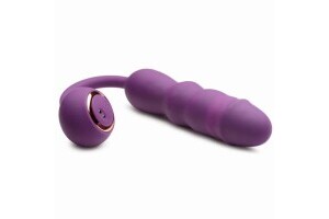 Thru Thumper Thrusting Silicone Vibrator w/ Remote