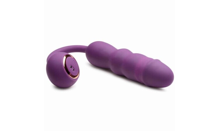 Thru Thumper Thrusting Silicone Vibrator w/ Remote - Image 1