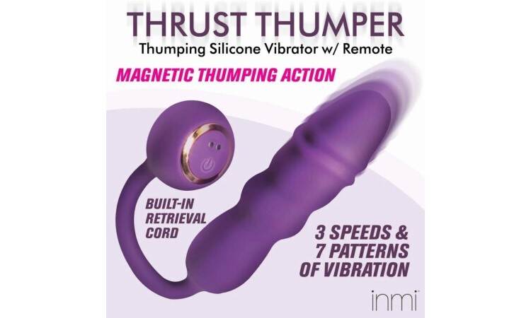 Thru Thumper Thrusting Silicone Vibrator w/ Remote - Image 5
