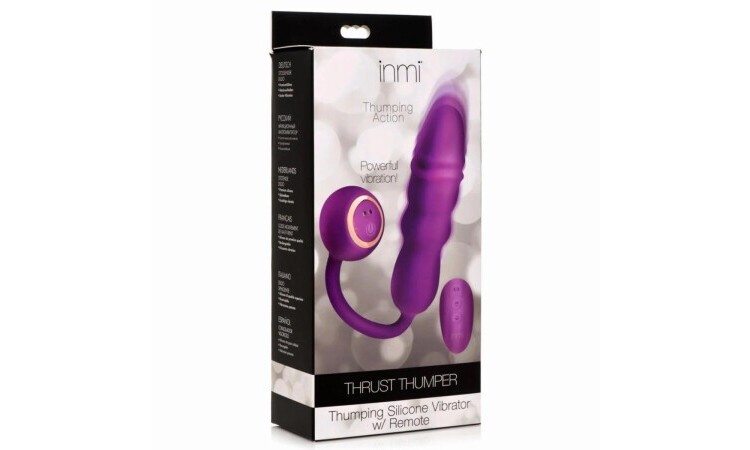 Thru Thumper Thrusting Silicone Vibrator w/ Remote - Image 6