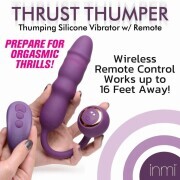 Thru Thumper Thrusting Silicone Vibrator w/ Remote - Image 3