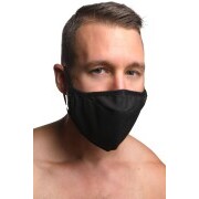 Mouth-Full Dildo Face Mask - Black - Image 6