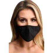 Mouth-Full Dildo Face Mask - Black - Image 2