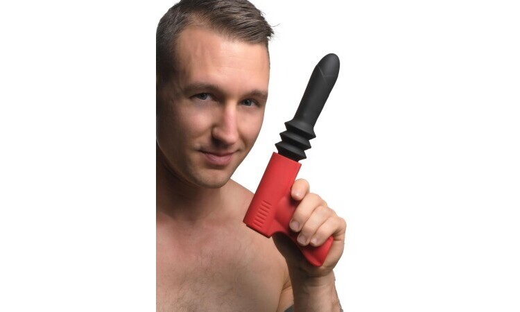 Thrusting Pistole Vibrator - Black/Red - Image 3