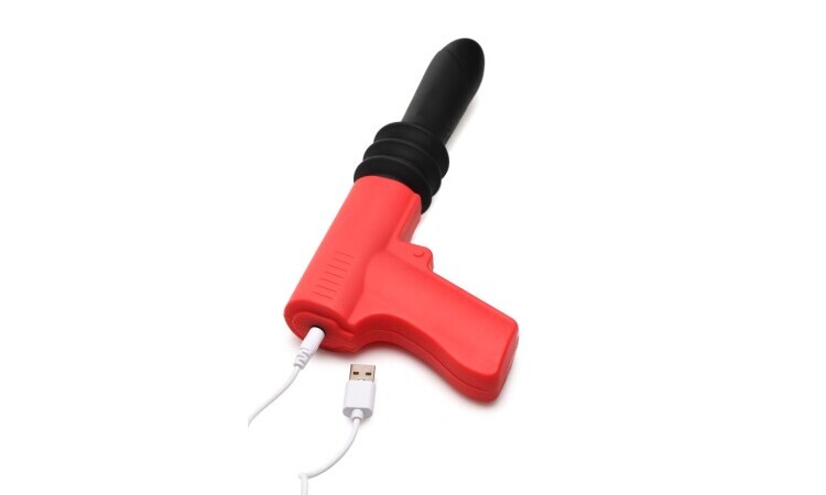 Thrusting Pistole Vibrator - Black/Red - Image 5