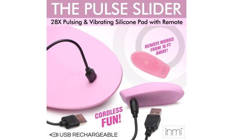 IN Pulse Slider - Silicone Pad w/ Remote - Pink - Image 7