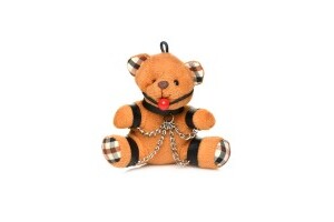 Gagged Teddy Bear Keychain