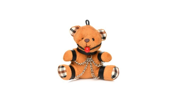 Gagged Teddy Bear Keychain - Image 1
