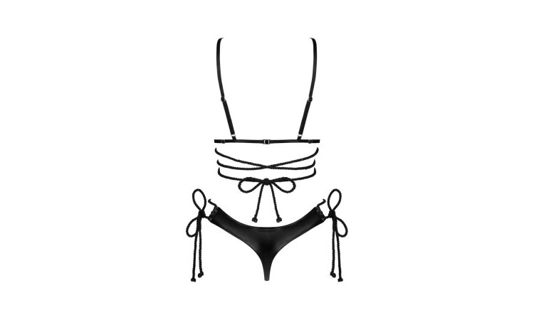 Cordellis- Sexy Cupless and Open Crotch Set - Black - Image 3