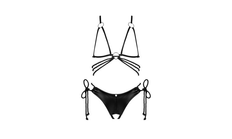 Cordellis- Sexy Cupless and Open Crotch Set - Black - Image 4