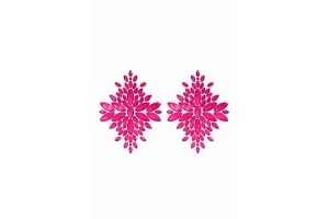 Glow in the Dark Crystal Pasties - Neon Pink