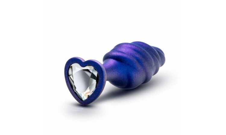 Anal Adventures Matrix - Bumped Bling Anal Plug - Sapphire - Image 4