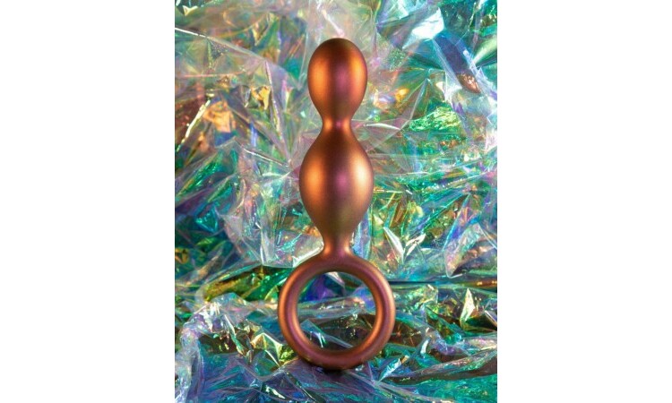 Anal Adventures Matrix - Duo Loop Anal Plug - Copper - Image 3