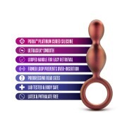 Anal Adventures Matrix - Duo Loop Anal Plug - Copper - Image 4