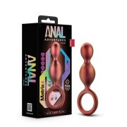 Anal Adventures Matrix - Duo Loop Anal Plug - Copper - Image 5