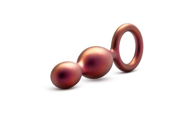 Anal Adventures Matrix - Duo Loop Anal Plug - Copper - Image 2