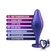 Anal Adventures Matrix - Wavy Bling Anal Plug - Sapphire - Image 5