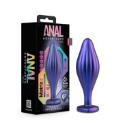 Anal Adventures Matrix - Wavy Bling Anal Plug - Sapphire - Image 6