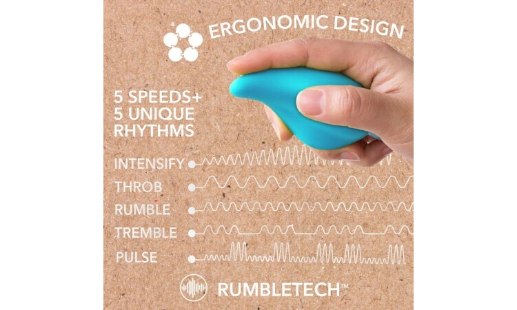 Gaia Eco Caress Vibrator - Aqua - Image 5